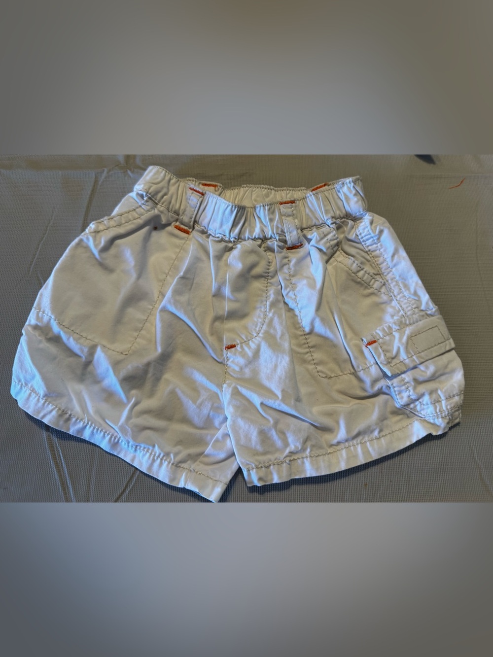 children's Elastic Waist 0-3 months White Shorts